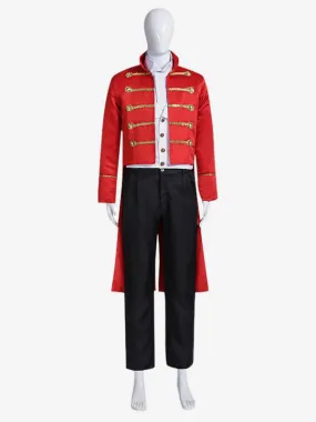 Carnival Circus Costume Red Men's Shirt Overcoat Set Polyester Carnival Holidays Costumes